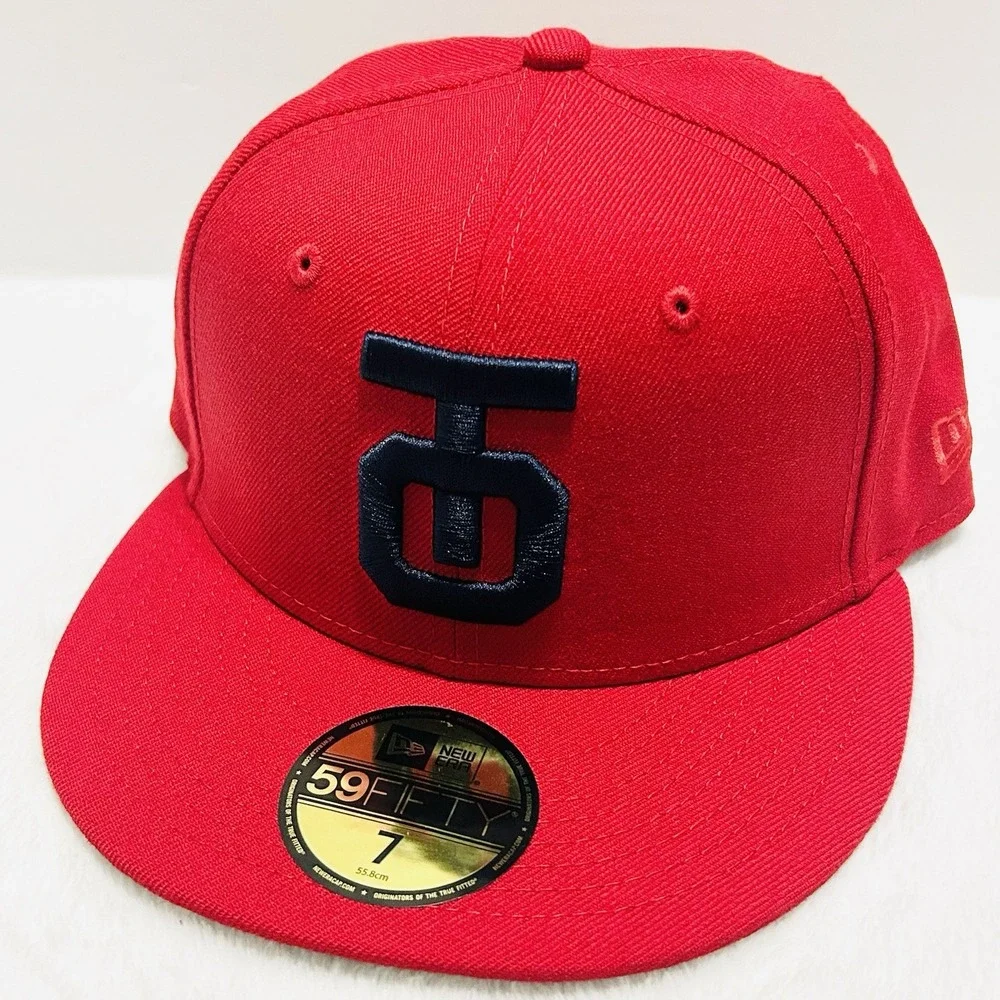 New Era Tulsa Oilers Team Logo MiLB 59FIFTY Fitted Hat Sz 7 Red Scarlet Baseball